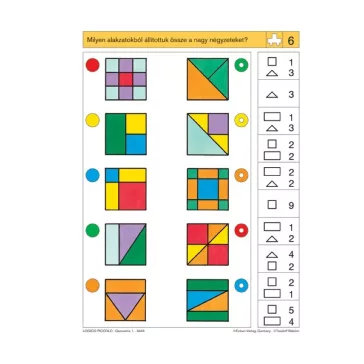 Ismeretek: 1-2. osztály, geometria 1. - LOGICO Piccolo