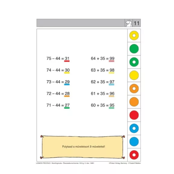 Számfogócska, összeadás és kivonás 100-ig, 2. rész - LOGICO Piccolo