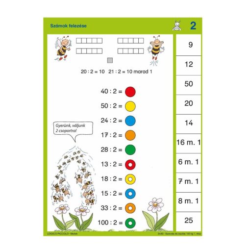 Számfogócska: szorzás és osztás 100-ig, 1. rész - LOGICO Piccolo