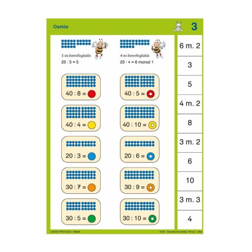 Számfogócska: szorzás és osztás 100-ig, 1. rész - LOGICO Piccolo