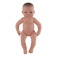 Baba: ázsiai fiú, haj nélkül, 40 cm-es, vízálló (MINILAND) ML31005