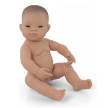 Baba: ázsiai fiú, haj nélkül, 40 cm-es, vízálló (MINILAND) ML31005