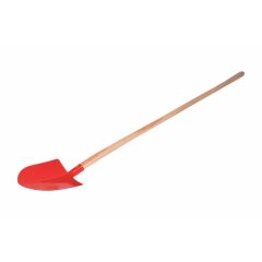   Ásó, Frankfurti típusú hegyes, 70 cm-es nyéllel - PIROS, fém