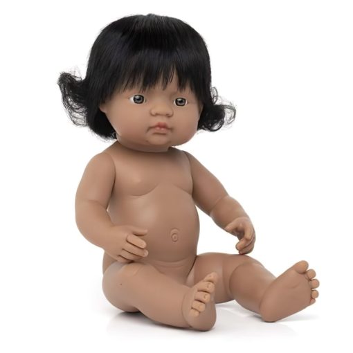 Baba - latin-amerikai lány, hajas, 38 cm-es, vízálló, MINILAND, ML31058