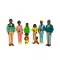 Afrikai család: 8 db-os (Miniland) ML27396 