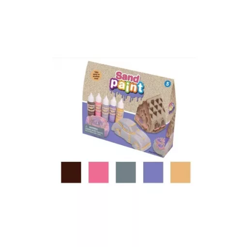 Homokfestő szett 5 dekorációs színnel Sand Paint deco WB180-002 5+