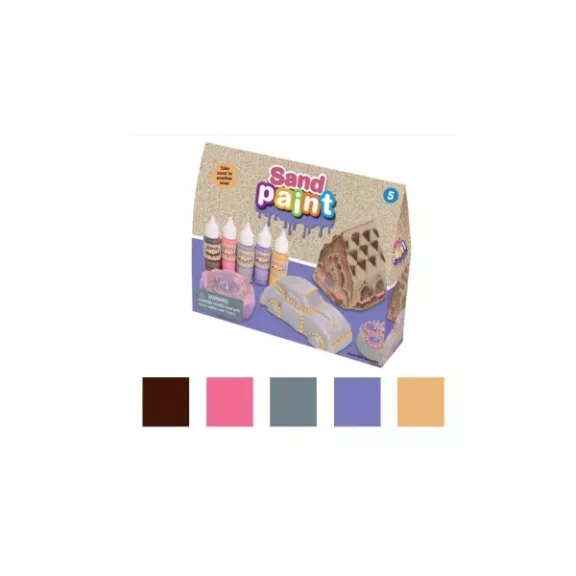 Homokfestő szett 5 dekorációs színnel Sand Paint deco WB180-002 5+