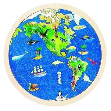 Kétoldalas kör világ puzzle (Goki) GK57666