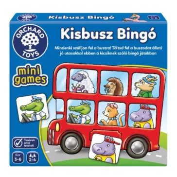   Kisbusz lottó (Little Bus Lotto) Kisbusz bingó (ORCHARD TOYS) OR355