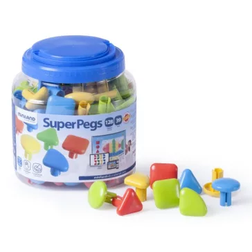   Pötyi gombok óriás coloredo pötyihez 128 db-os, MINILAND ML95022 SuperPegs
