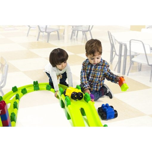 SuperBlocks autóversenypálya: 70 db-os, 2 autóval (MINILAND) ML32345