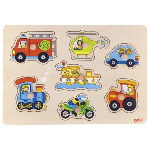 Fogós puzzle - járművek, GOKI GK57491