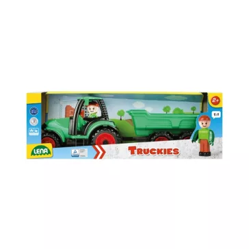 Traktor utánfutóval, Trucky 36 cm-es, műanyag