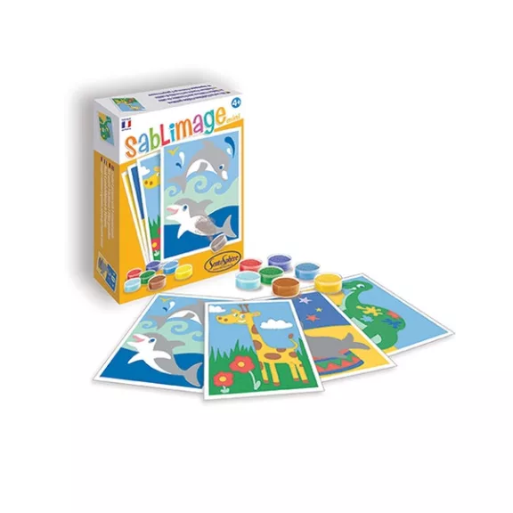 Homokszórós mini képek: Különleges állatok (delfin, zsiraf, fóka, teknős) SA8101 (Sentosphere)