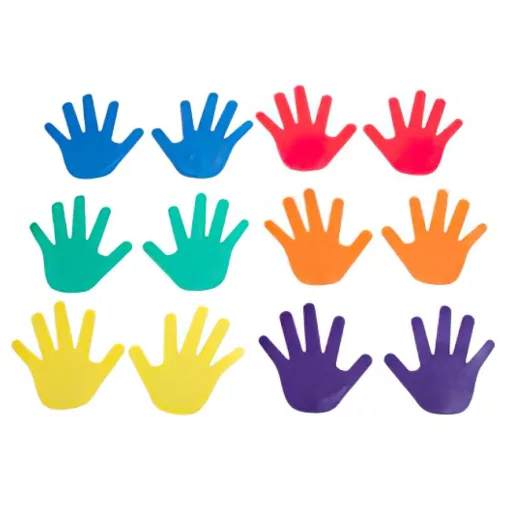 Kéz szett 6 pár 6 szín, 12 db 15x15 cm gyerek kéz