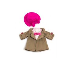   Babaruha - ruha, kabát, kalap, 32 cm-es babához, MINILAND, ML31640