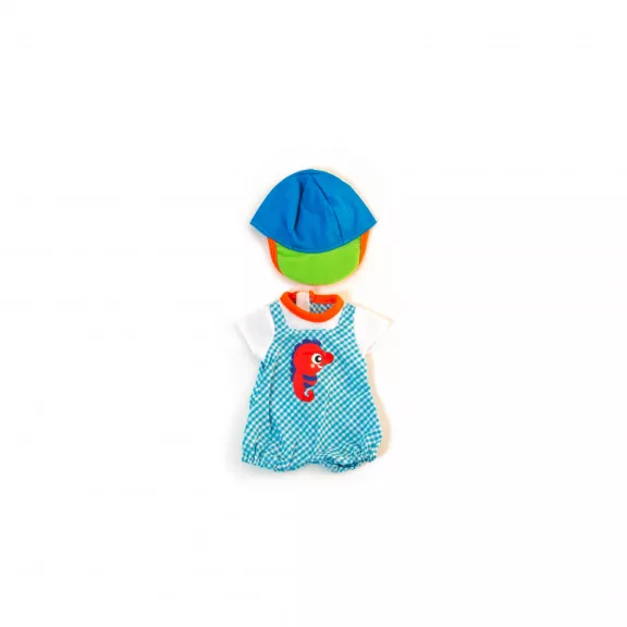 Babaruha 32 cm-es babához: kockás (nyári) fiú babának ML31641 Babaruha 32 cm-es babához: kockás (nyári) fiú babának ML31641