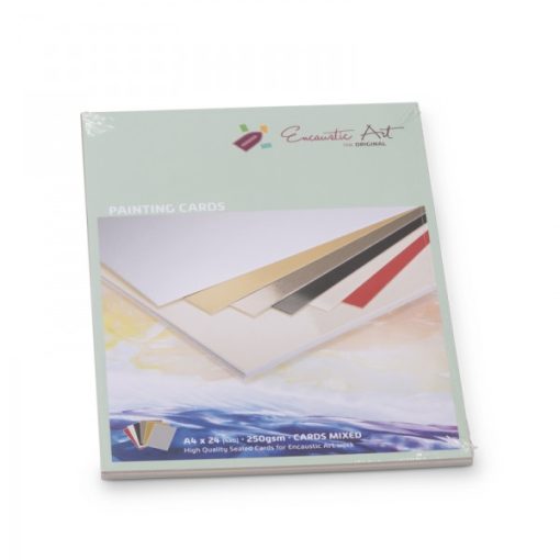 Encaustic kartonpapír, A/4, 6 szín, 250 gr, 24 db