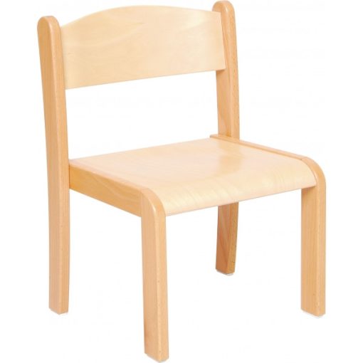 MB118 310 Óvodai szék 31 cm, rakásolható bükk, lakkozott