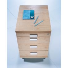 MBD095 015 Görgős, asztal alatti konténer 43,2*58*65,1 cm-es