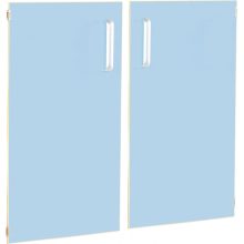MB100 292 Ajtó-pár, polcos "M" szekrényhez világoskék 100 289-hez 42 x 74,9 cm