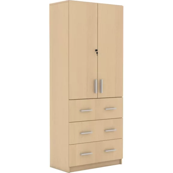 MBD094 356-05 Nagy szekrény 3 fiókkal, két ajtóval 76*40*185 cm