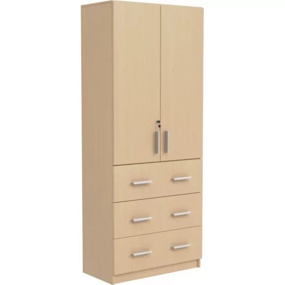 MBD094 356-05 Nagy szekrény 3 fiókkal, két ajtóval 76*40*185 cm
