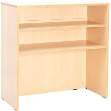 MB100 374 Nyitott "M" tároló, két polccal, (alul görgős fiók illeszthető bele)