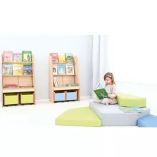 MB096 660 Könyvespolc keret sárga, (rendelhető kiegészítő, két görgős tároló)