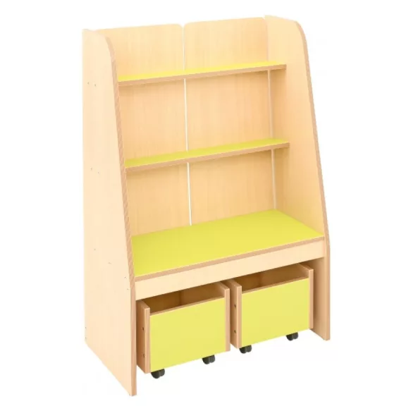 MB096 662 Könyvespolc keret "limezöld", (rendelhető kiegészítő, két görgős tároló)