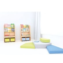 MB096 663 Könyvespolc keret világoskék, (rendelhető kiegészítő, két görgős tároló)