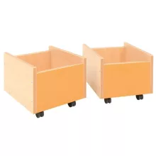 MB096 547 Görgős tároló, 1 db narancssárga könyvespolchoz