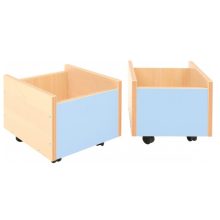 MB096 549 Görgős tároló, 1 db világoskék könyvespolchoz