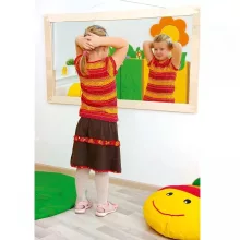 MB 100916 Logopédiai fejlesztő tükör 120x60 fa keretes, szobai