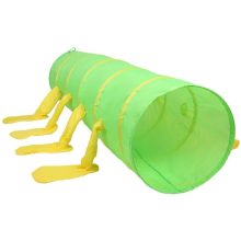 Alagút hernyó lábakkal és sátorral 240x72x75 cm