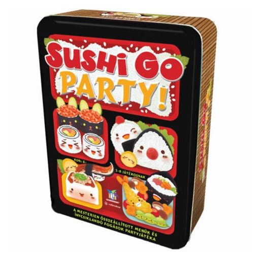 Sushi Go PARTY!- nagy fémdobozos társasjáték 8+