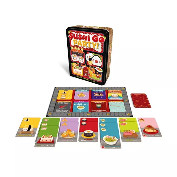 Sushi Go PARTY!- nagy fémdobozos társasjáték 8+