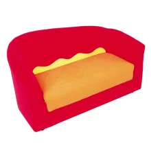 MB046 012 Gyermek kanapé 3 személyes - piros-sárga      