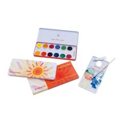   Fedőfesték, 12 színű, fém dobozban, Stockmar opaque colours