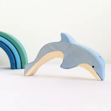 Delfin (ugró) fából, HOLZTIGER figura (GOKI) GK 80198