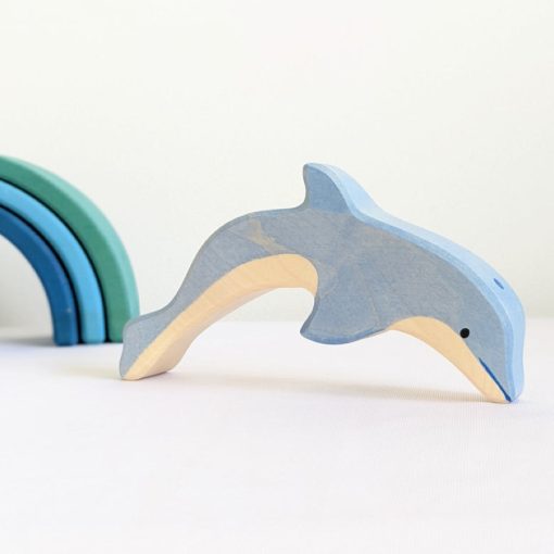 Delfin (ugró) fából, HOLZTIGER figura (GOKI) GK 80198