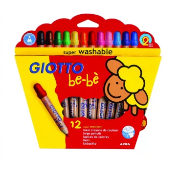 Giotto Be-bé ceruza formájú kréta: 12 színű