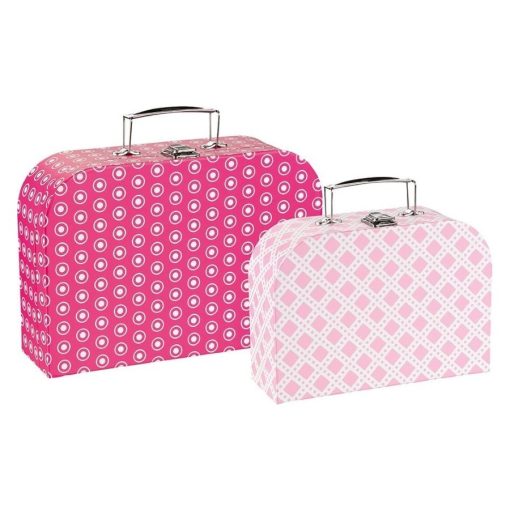 Bőröndök, rózsaszín, 2 db, GOKI GK60717