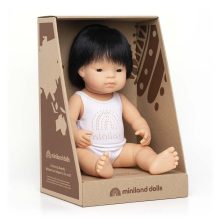 Baba: ázsiai fiú, fehérneműben, 38 cm (Miniland) ML31155