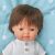 Baba, európai fiú, barna hajú, fehérneműben, 38 cm, Miniland ML31179