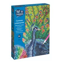 Ékköves vászonkép készítő szett: páva (Sentosphere) SA20250