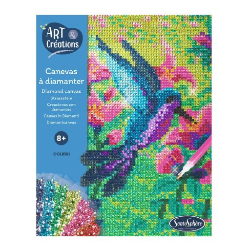 Ékköves vászonkép készítő szett: kolibri (Sentosphere) SA20290