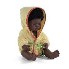 Baba: afrikai fiú, fehérneműben, 38 cm (Miniland) ML31153