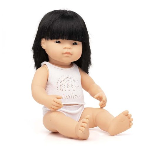 Baba, ázsiai lány, fehérneműben, 38 cm, Miniland ML31156