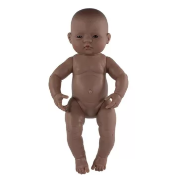   Baba: afroamerikai fiú, 40 cm-es, vízálló (MINILAND) ML31007